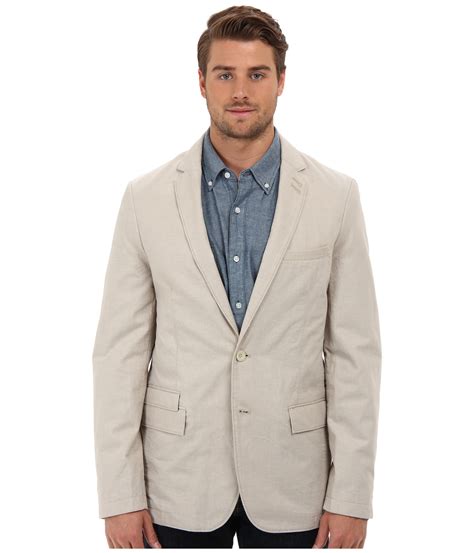 men's unconstructed linen blazer.